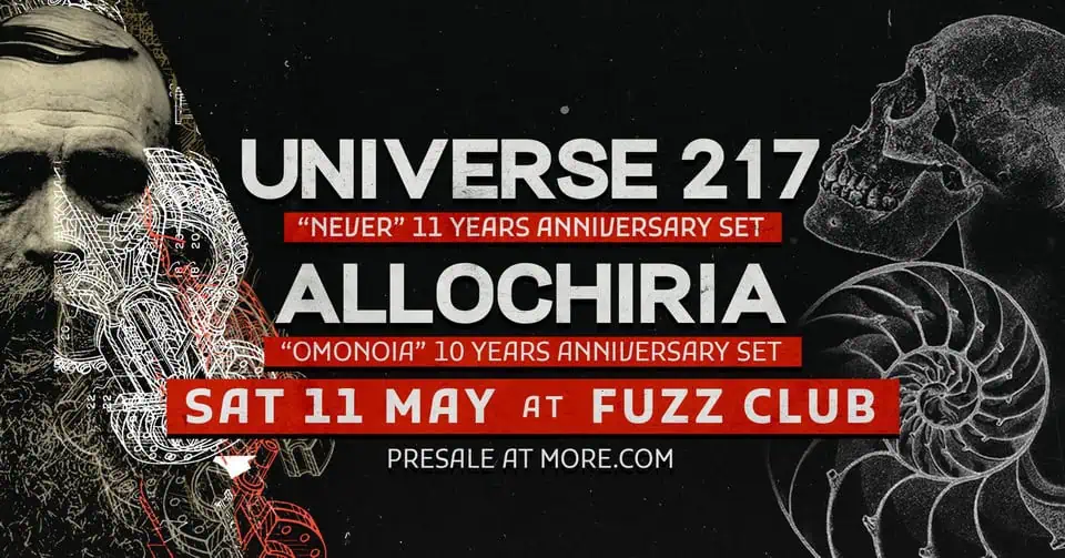 You are currently viewing UNIVERSE217 x ALLOCHIRIA | 11.05.24, Fuzz Club | ΤΕΛΕΥΤΑΙΕΣ ΛΕΠΤΟΜΕΡΕΙΕΣ