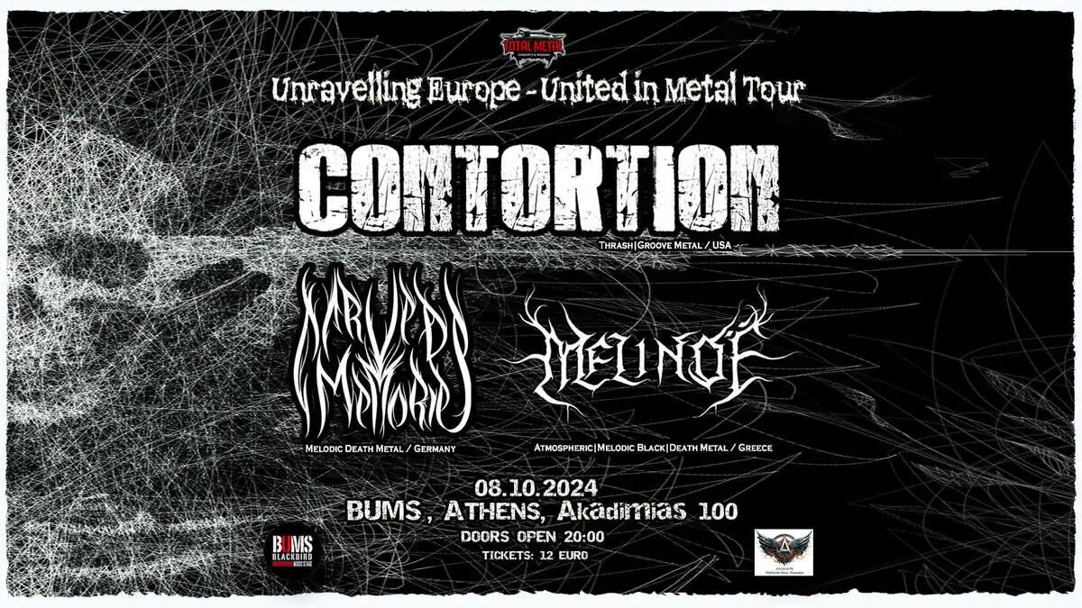 You are currently viewing CONTORTION / CARVED MEMORIES / MELINOE live @ BUMS – Τρίτη 8 Οκτωβρίου